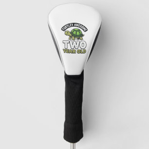 Turtle Two Year Old Birthday Vintage Engraving Shi Golf Head Cover