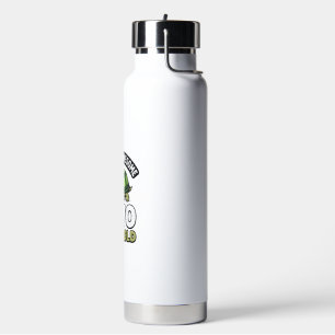 Turtle Two Year Old Birthday Vintage Engraving Shi Water Bottle