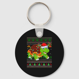 Turtle Ugly Christmas Sweaters Holiday Santa Cute  Key Ring
