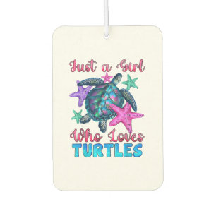 Turtle Watercolor Sea Ocean Just A Girl Who Loves Car Air Freshener