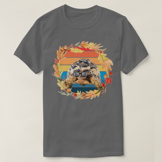 Turtle Wearing Sunglasses Vintage T-Shirt (Design Front)