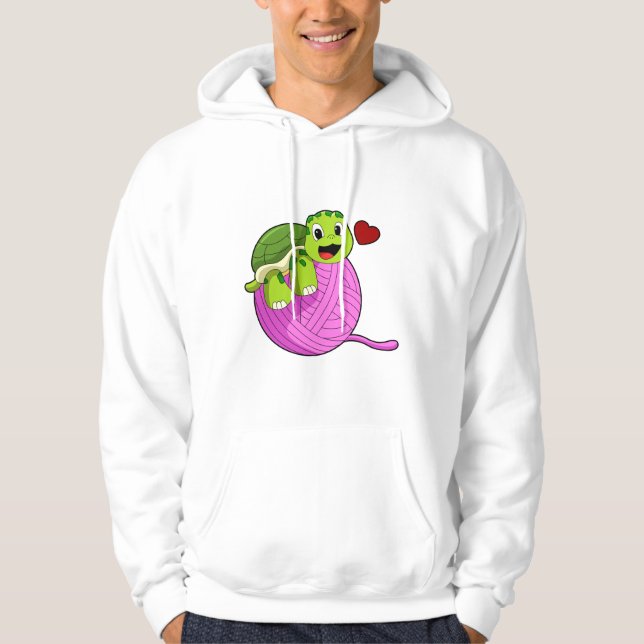 Turtle with Ball of Wool Hoodie (Front)