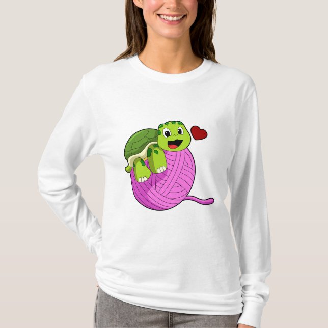 Turtle with Ball of Wool T-Shirt (Front)