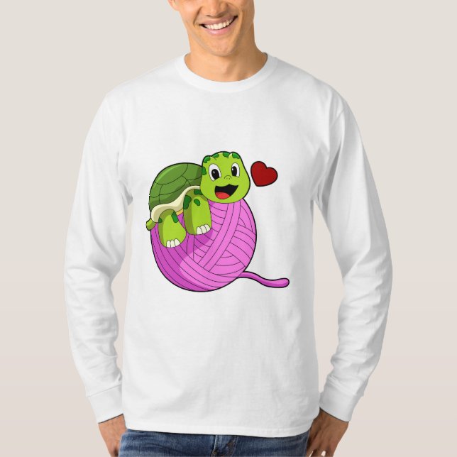Turtle with Ball of Wool T-Shirt (Front)