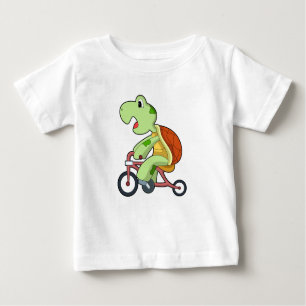 Turtle with Bicycle Baby T-Shirt