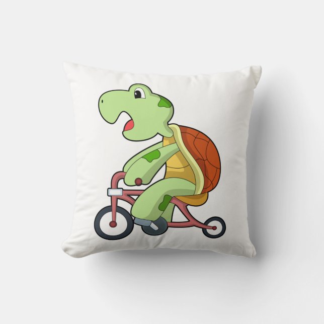 Turtle with Bicycle Cushion (Front)