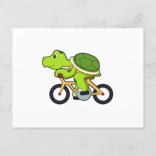 Turtle with Bicycle.PNG Postcard
