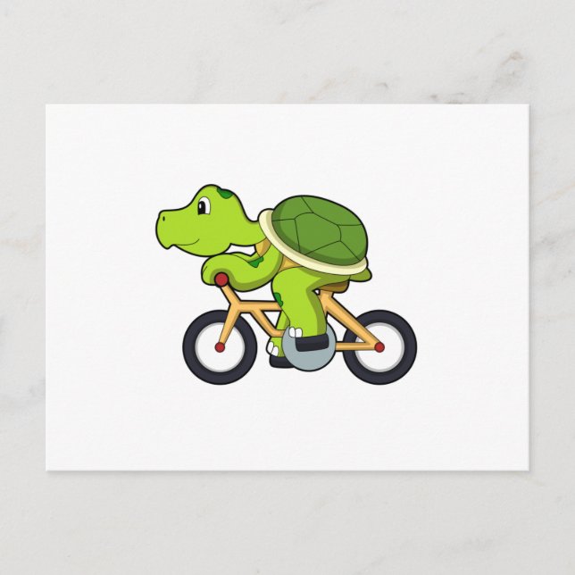 Turtle with Bicycle.PNG Postcard (Front)