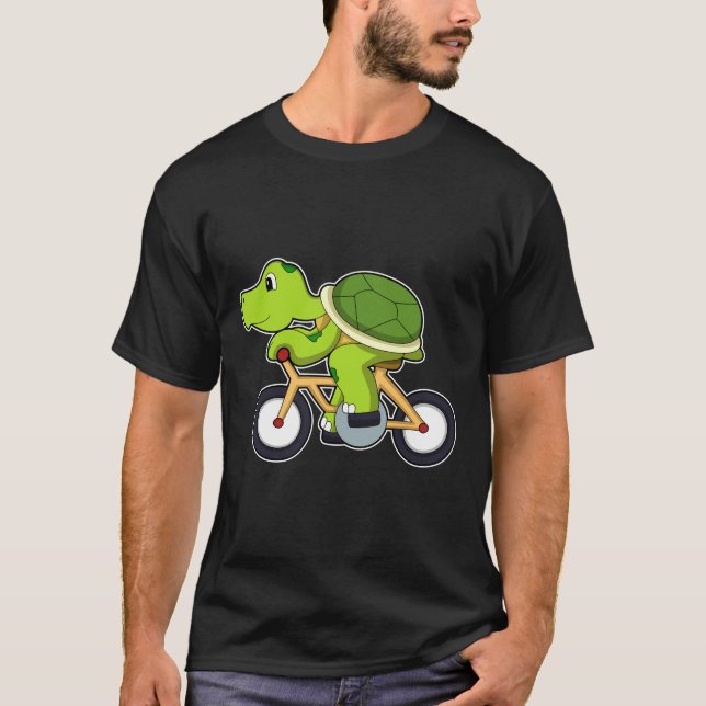 Turtle with Bicycle.PNG T-Shirt (Front)
