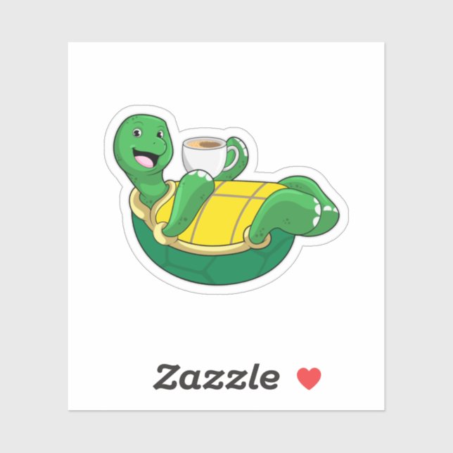 Turtle with Cup of Coffee (Sheet)
