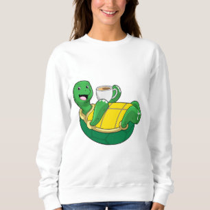 Turtle with Cup of Coffee Sweatshirt