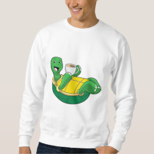 Turtle with Cup of Coffee Sweatshirt