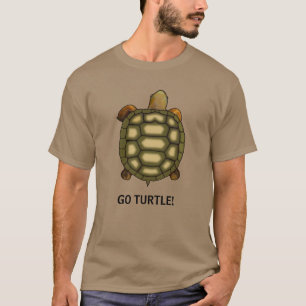 Turtle with Editable Go Turtle Text T-Shirt