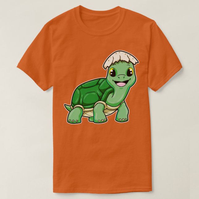 Turtle with Egg shell T-Shirt (Design Front)