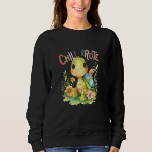 turtle with flowers cute turtles shielded animal b sweatshirt