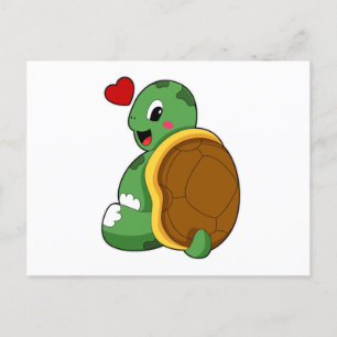 Turtle with Heart Postcard