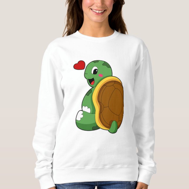 Turtle with Heart Sweatshirt (Front)