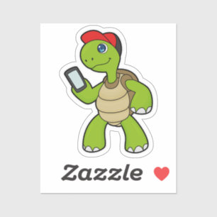 Turtle with Phone & Hat