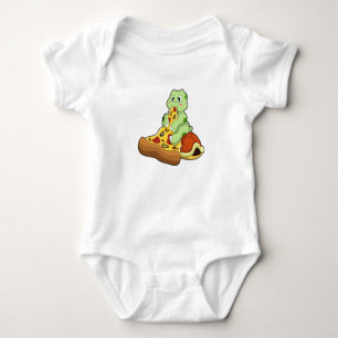 Turtle with Pizza Baby Bodysuit