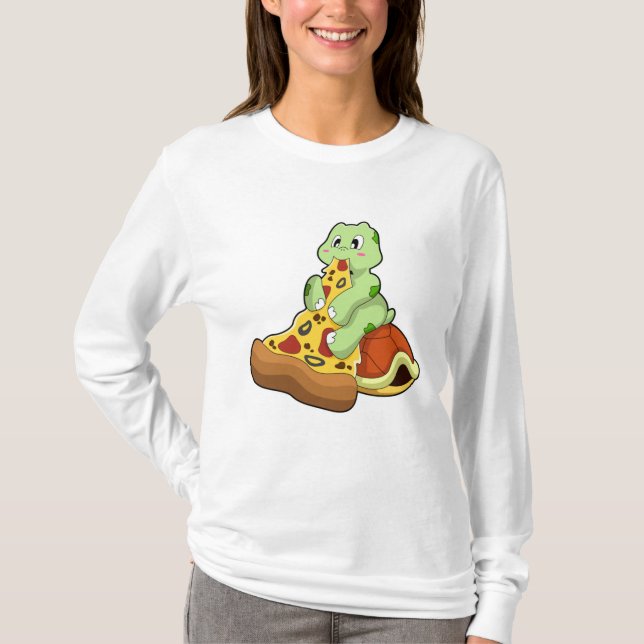 Turtle with Pizza T-Shirt (Front)