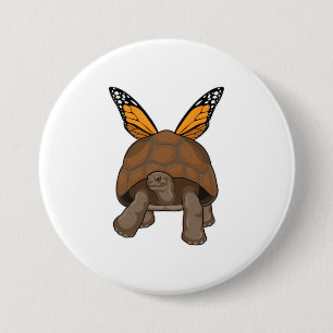 Turtle with Rainbow Colours 7.5 Cm Round Badge