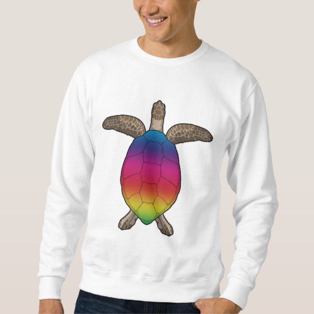 Turtle with Rainbow Colours Sweatshirt (Front)