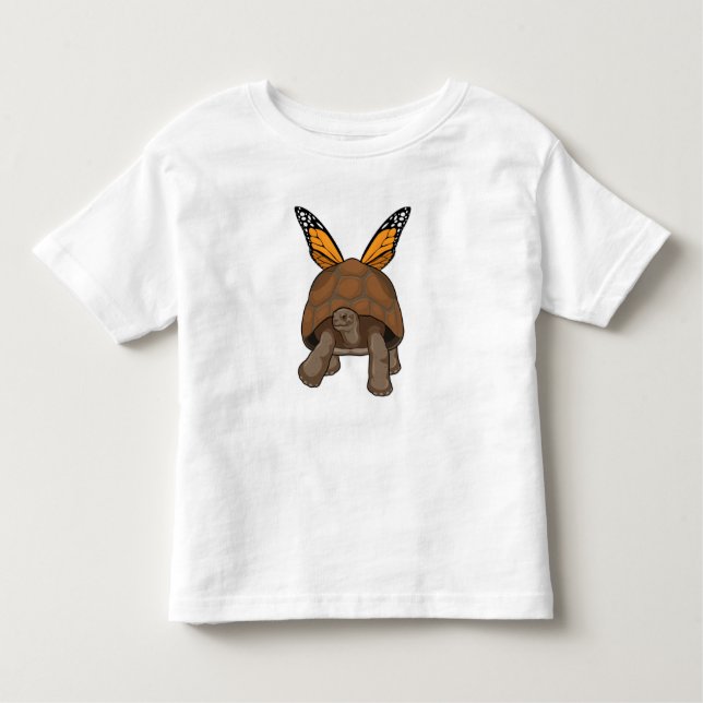 Turtle with Rainbow Colours Toddler T-Shirt (Front)