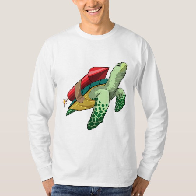 Turtle with Rocket T-Shirt (Front)