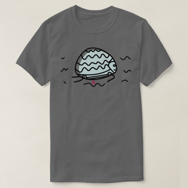 turtle with round shape in blue color T-Shirt (Design Front)