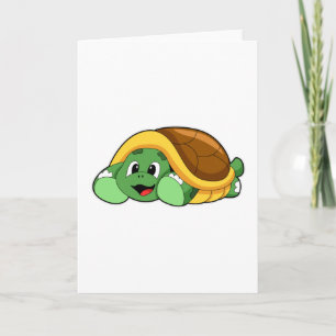 Turtle with Shell as Blanket Card