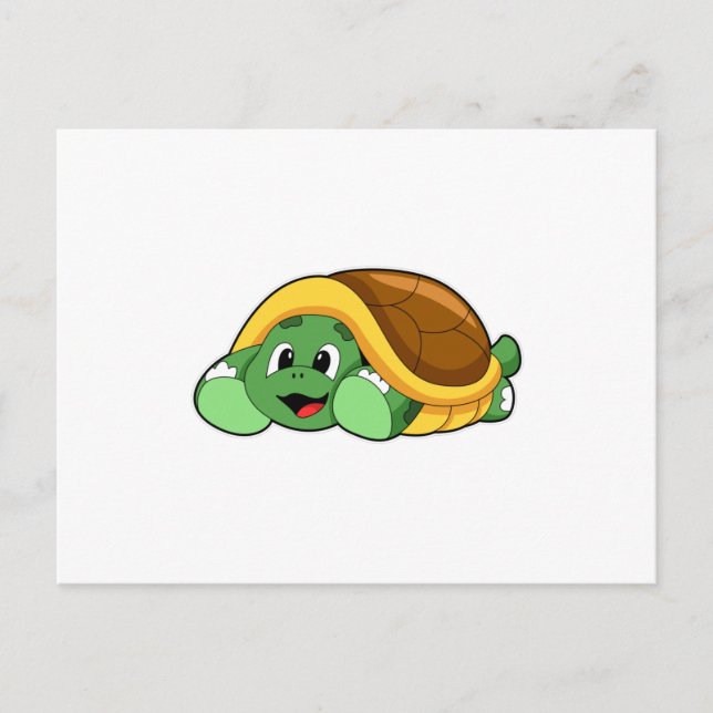 Turtle with Shell as Blanket Postcard (Front)