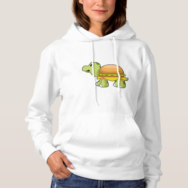 Turtle with Shell as Burger.PNG Hoodie (Front)