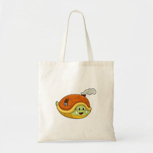 Turtle with Shell as House Tote Bag