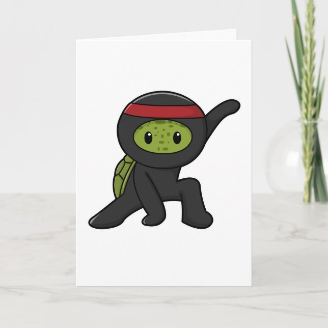 Turtle with Shell as Ninja Card (Front)