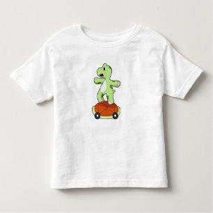 Turtle with Shell as Skateboard Toddler T-Shirt