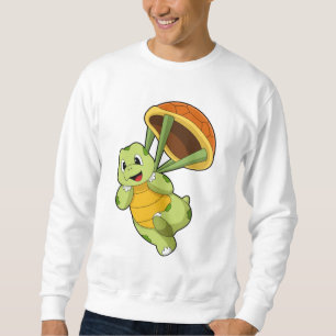 Turtle with Shell as Skydiver Sweatshirt