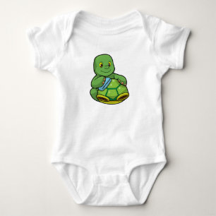 Turtle with Shell & Cleaning rag Baby Bodysuit