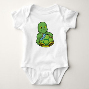 Turtle with Shell & Cleaning rag Baby Bodysuit
