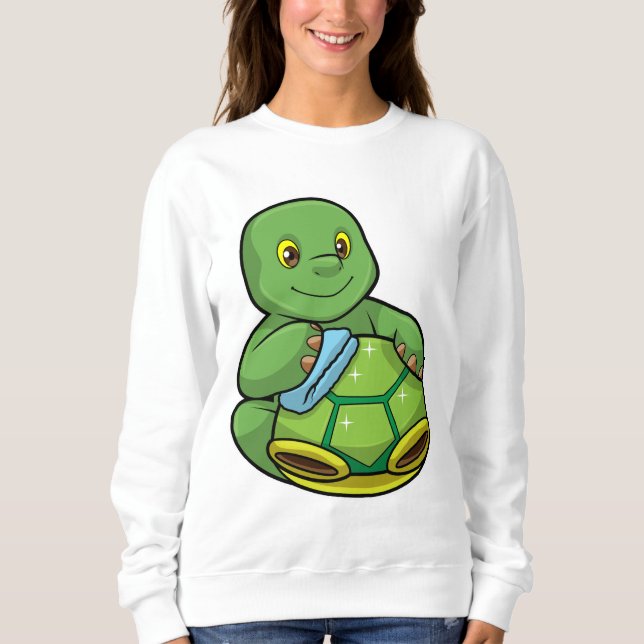 Turtle with Shell & Cleaning rag Sweatshirt (Front)