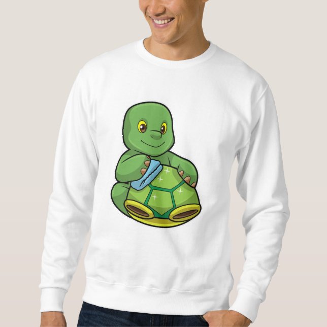 Turtle with Shell & Cleaning rag Sweatshirt (Front)
