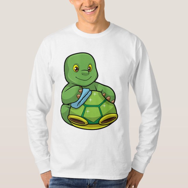 Turtle with Shell & Cleaning rag T-Shirt (Front)