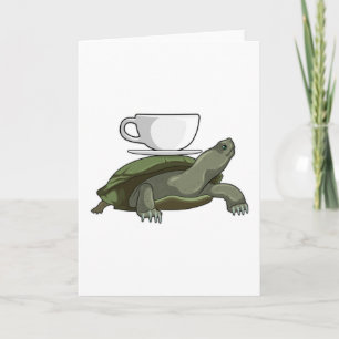 Turtle with Teacup Card