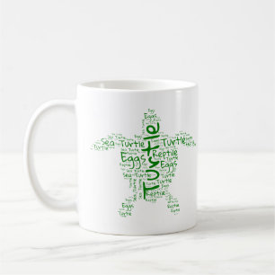 Turtle Word Cloud - Unique Gift Coffee Mug