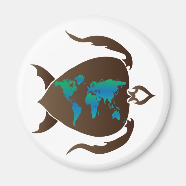 Turtle-world Magnet (Front)