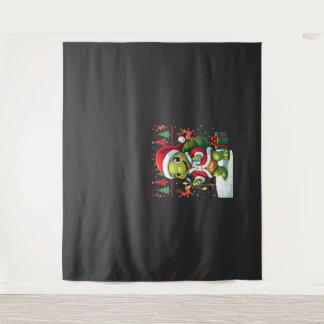 Turtle Xmas Lights Ugly Santa Turtle Christmas Tan Tapestry