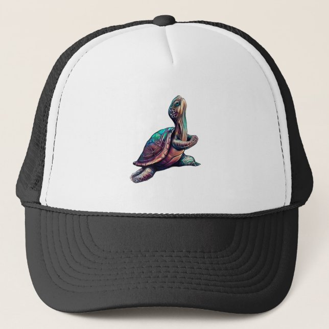 turtle yoga trucker hat (Front)