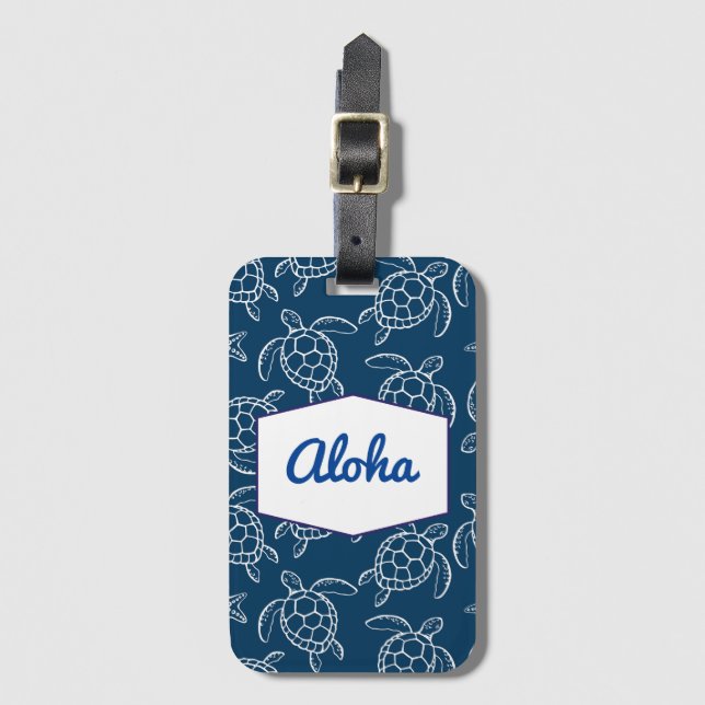 Turtles Aloha Luggage Tag (Front Vertical)