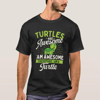 Turtles Are Awesome Wildlife Cute Tortoise Beach M T-Shirt