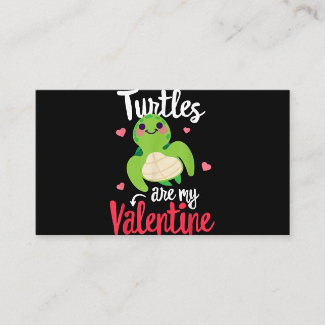 Turtles are my Valentine Funny Valentine's day Sin Enclosure Card (Front)