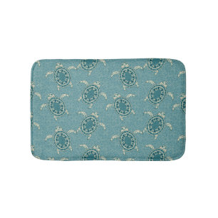 turtles background bath mat